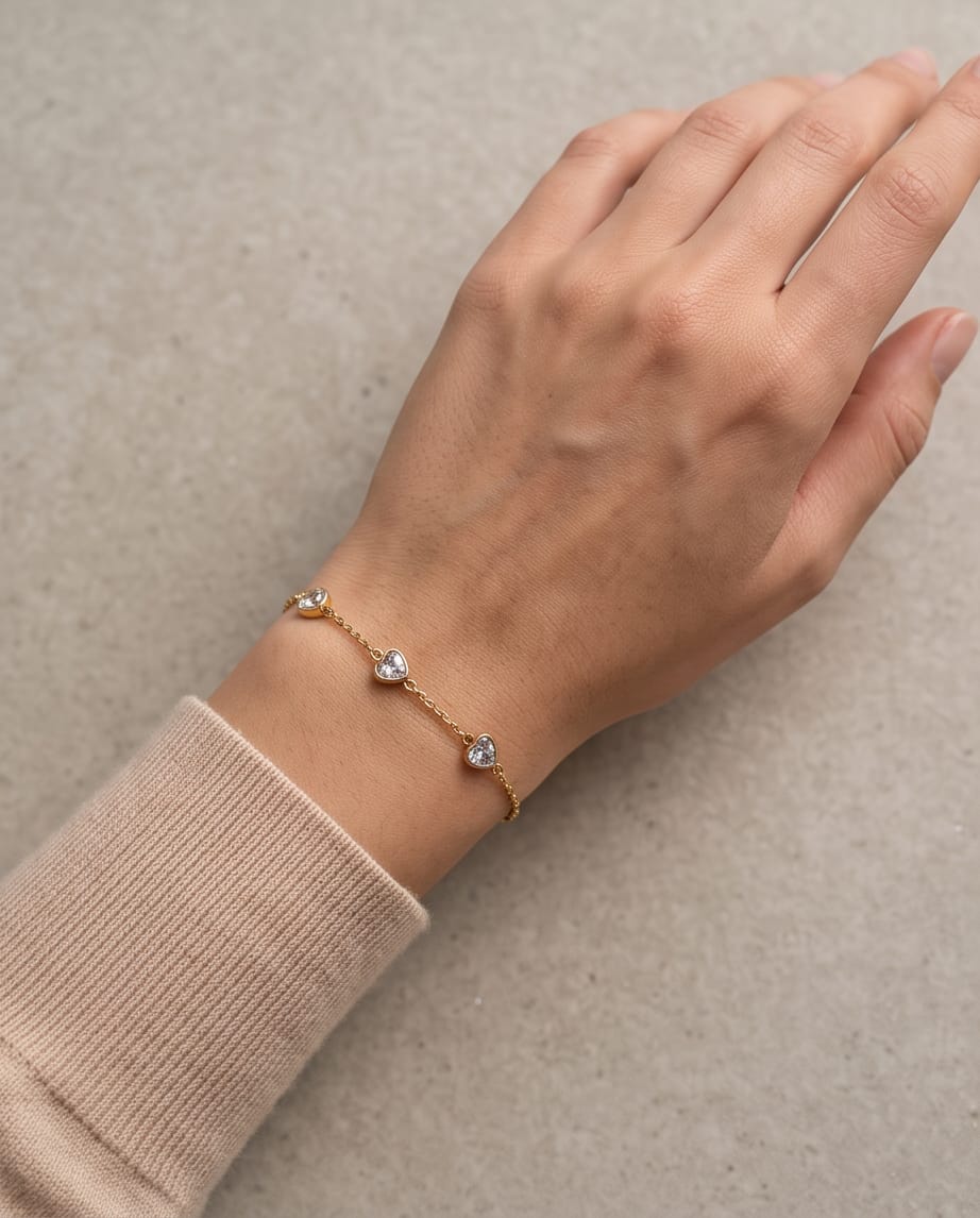 Four Heart Bracelet