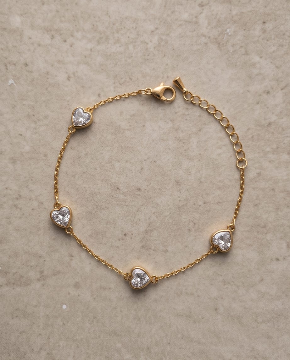 Four Heart Bracelet