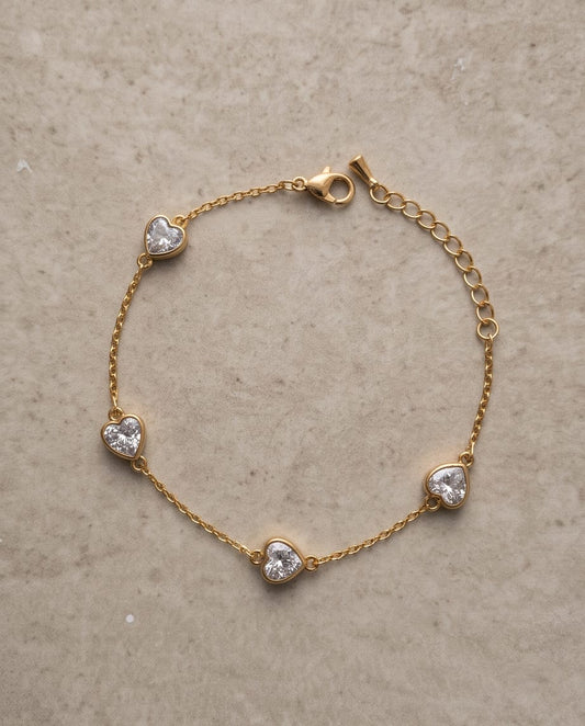 Four Heart Bracelet