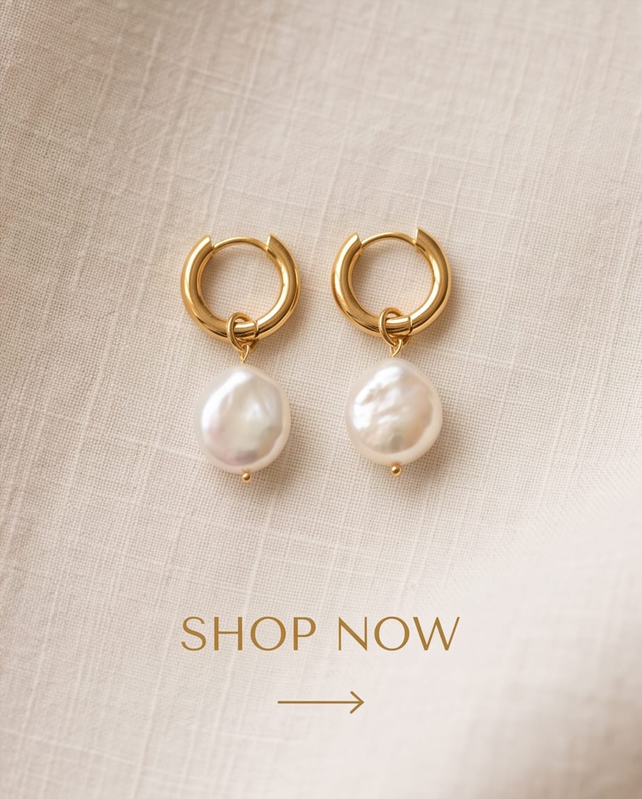 Moon Earrings With Hoops