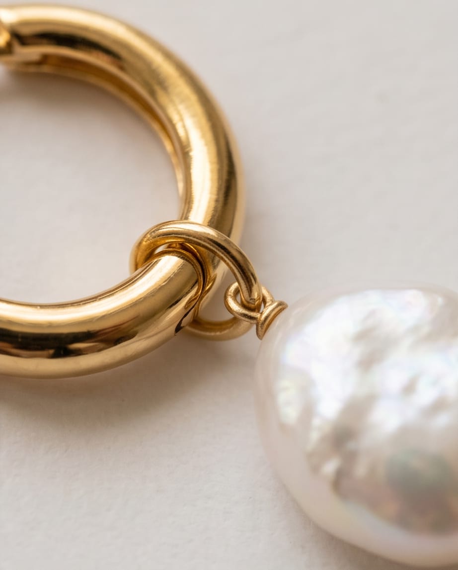 Moon Earrings With Hoops