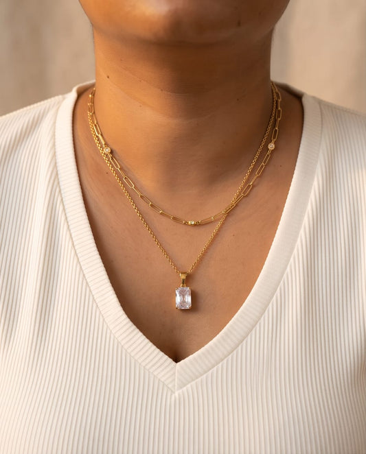 Diamond Multi Layered Necklace