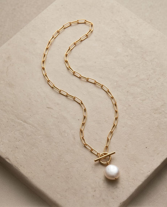Pearl Gold Circle Chain