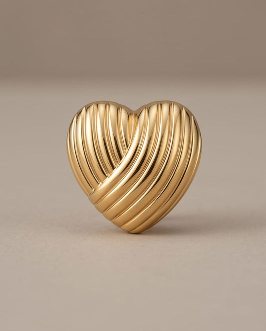 Gold Solid Heart Earrings