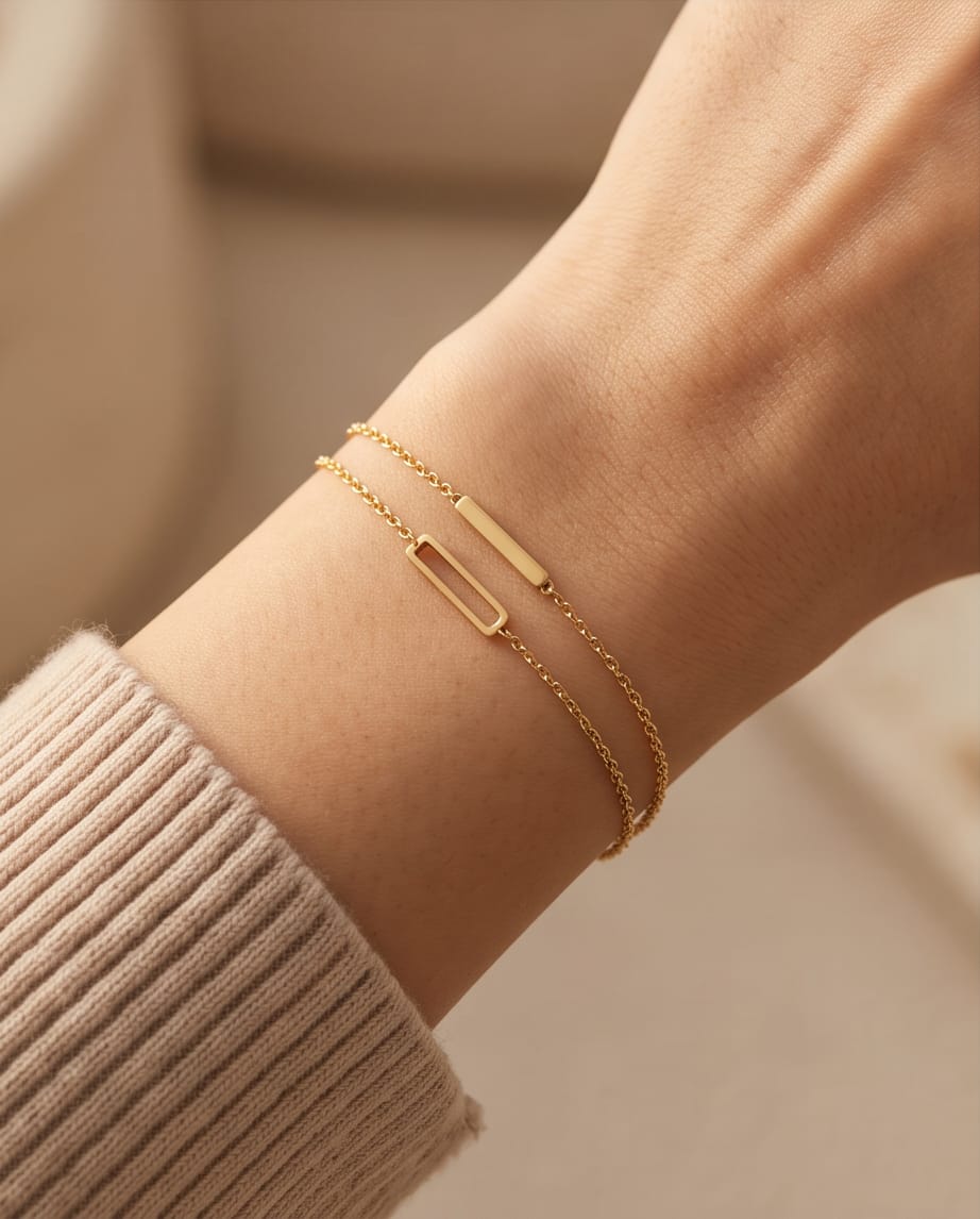 Dual Chain Gold Bracelet
