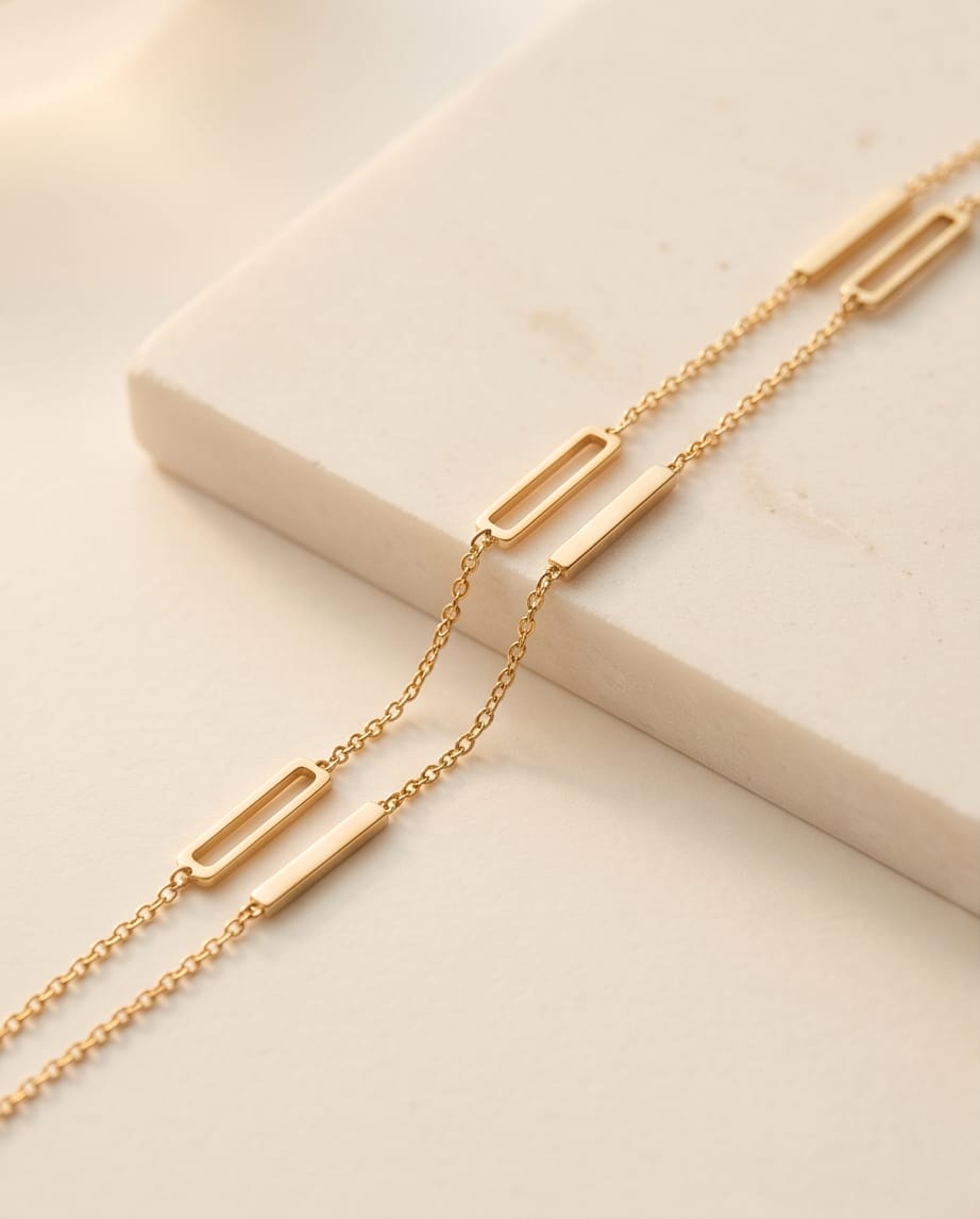 Dual Chain Gold Bracelet