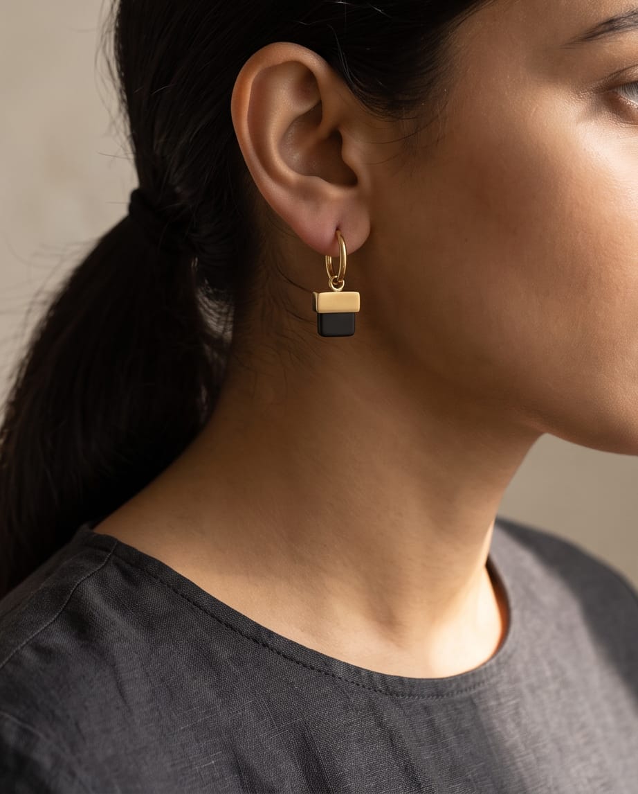 Black Purse Earrings