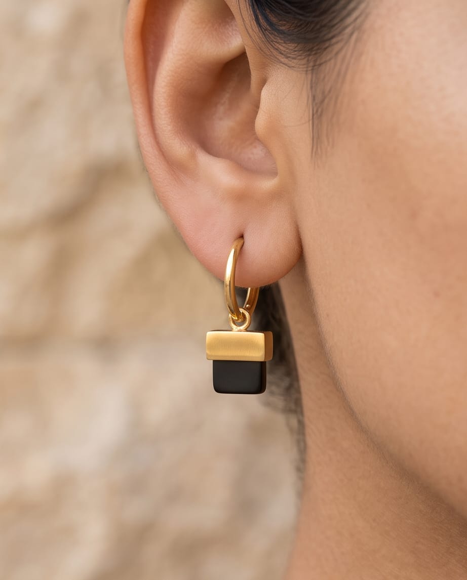 Black Purse Earrings