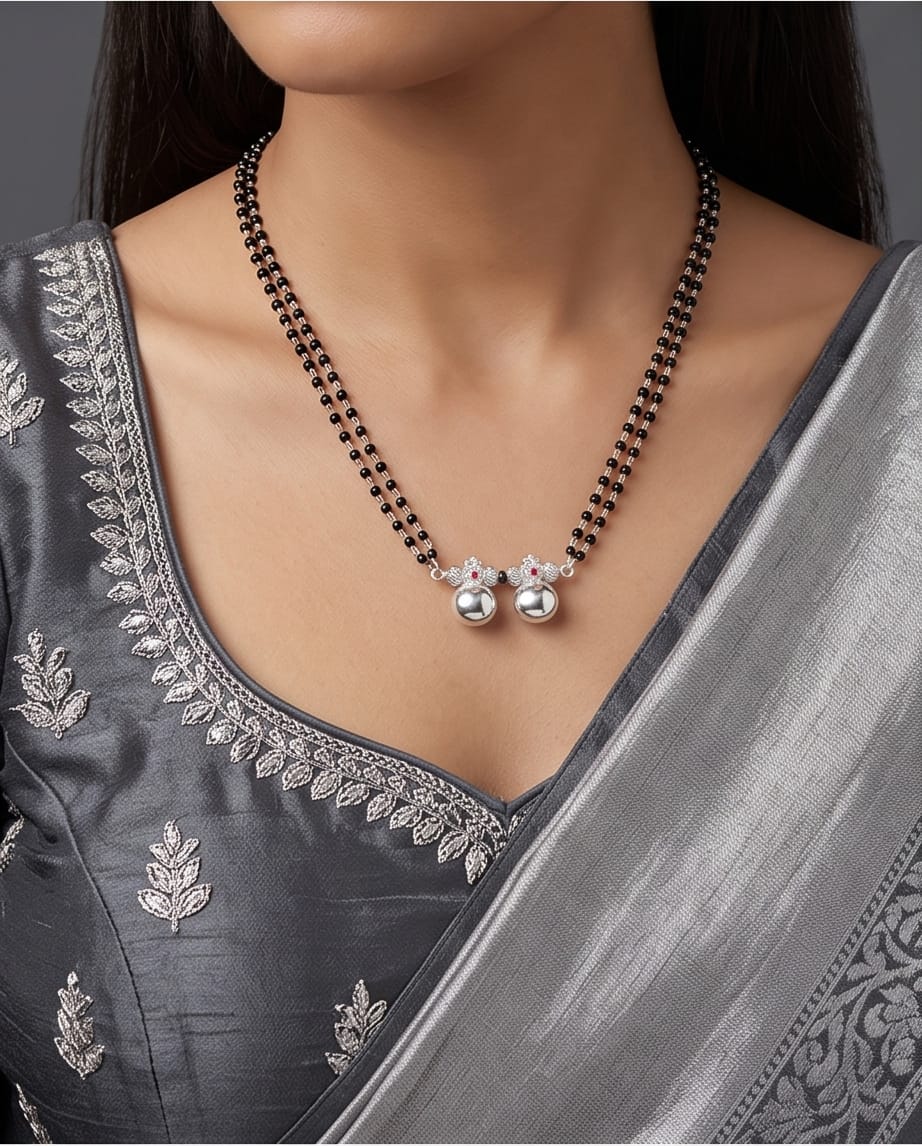 Silver Mangalsutra