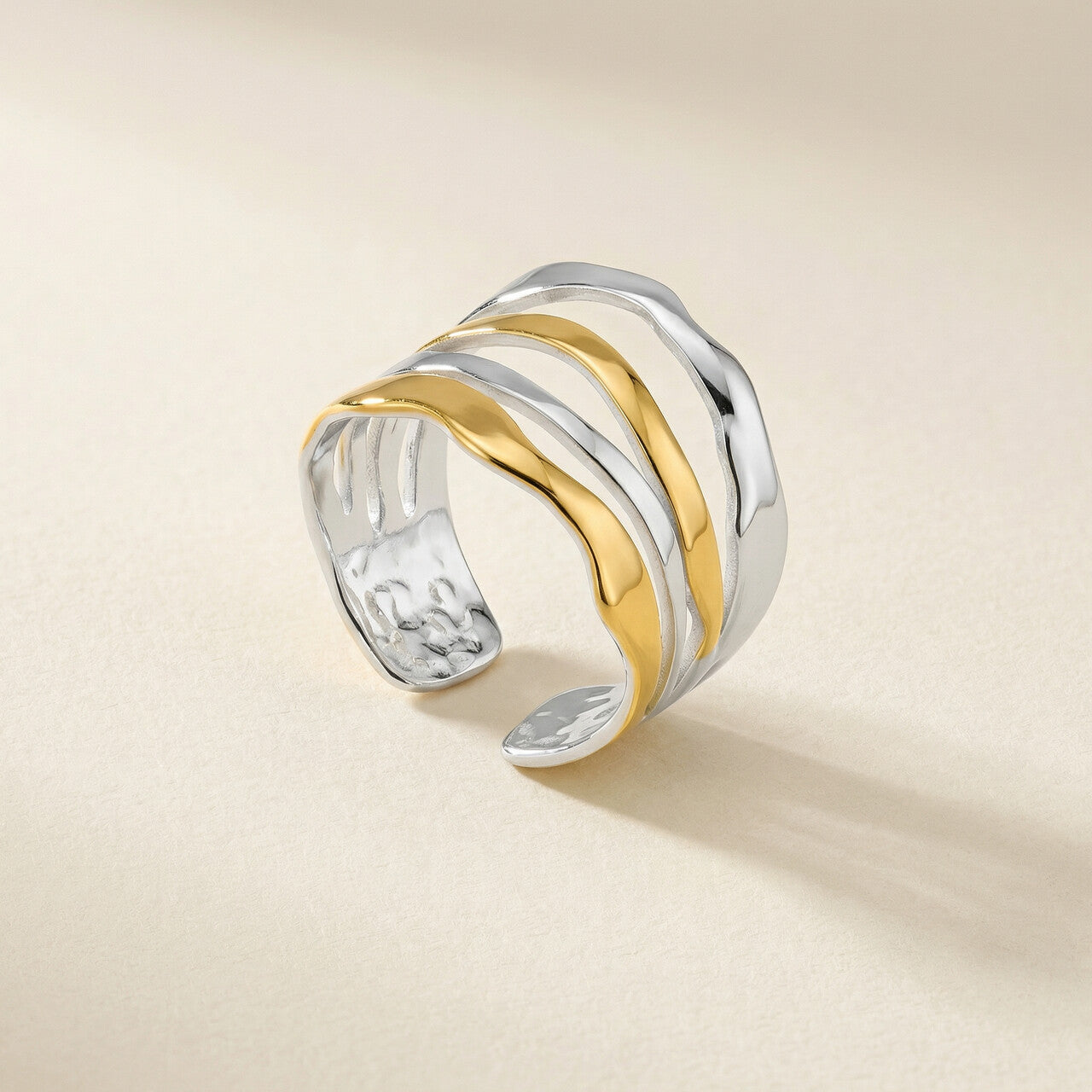 Horizon Wrap Dual Tone Ring