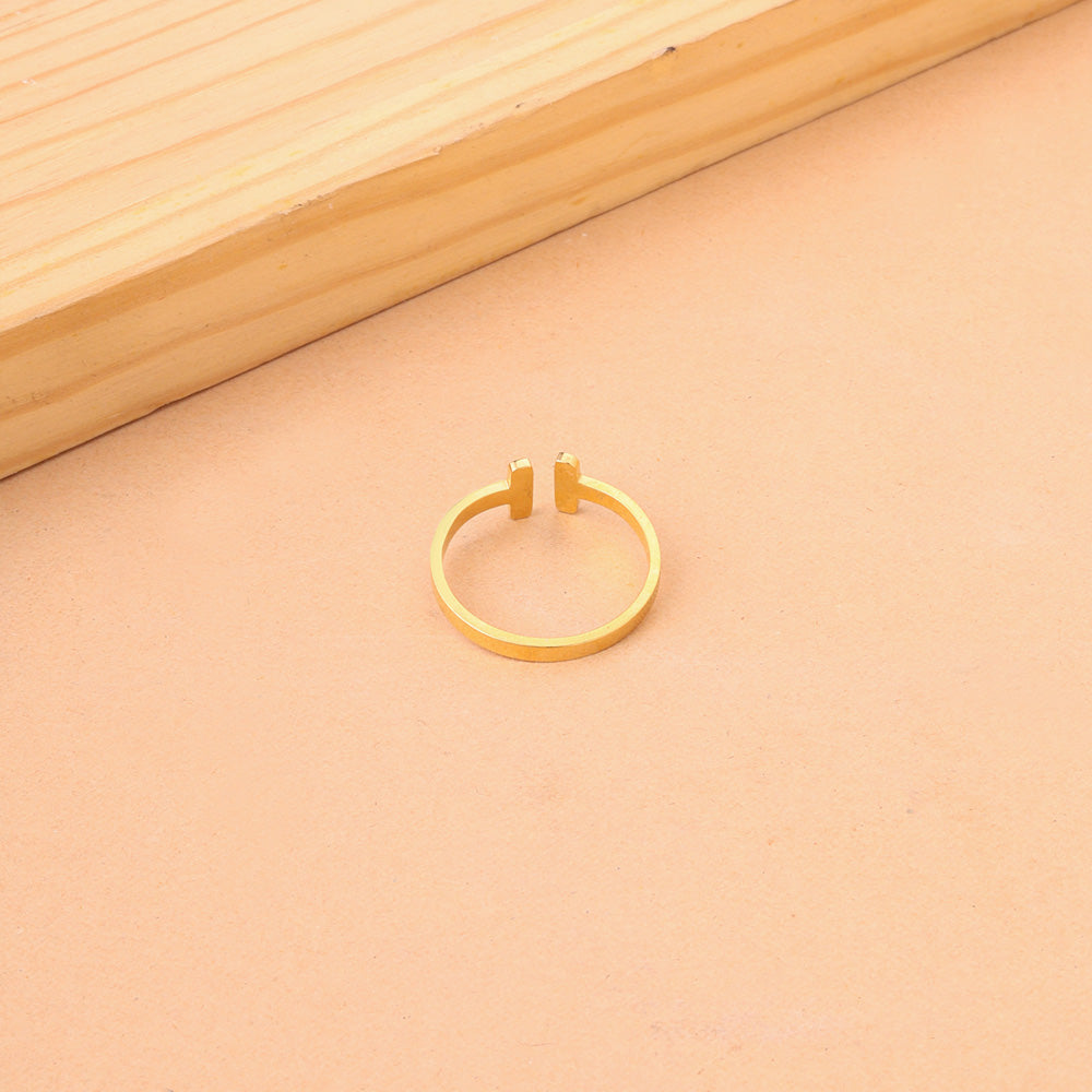 Parallel Edge Open Band Ring
