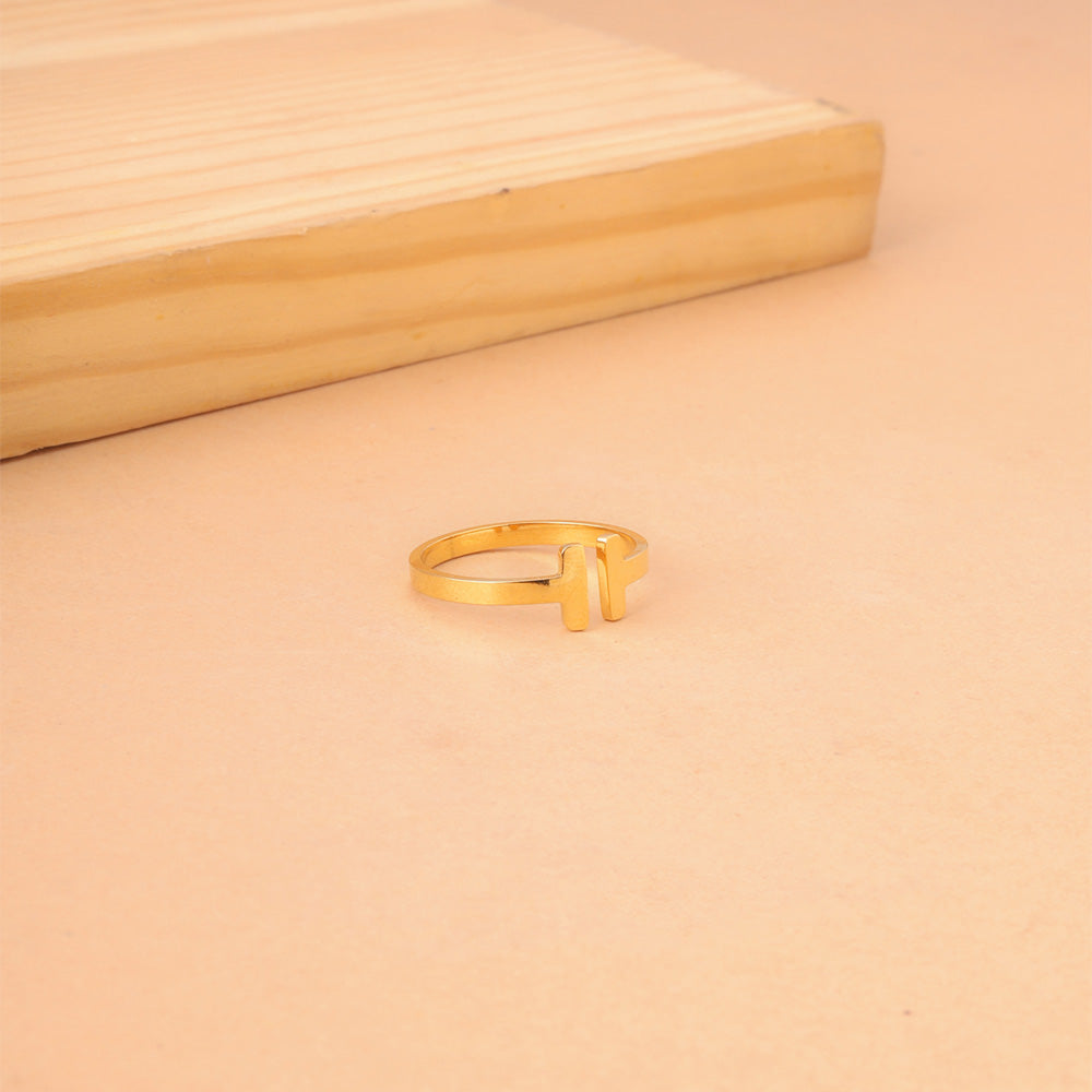 Parallel Edge Open Band Ring